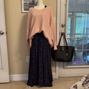 American Eagle Outfitters Navy Floral Maxi Skirt
